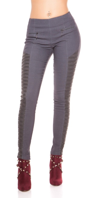 Treggings with lace Grey